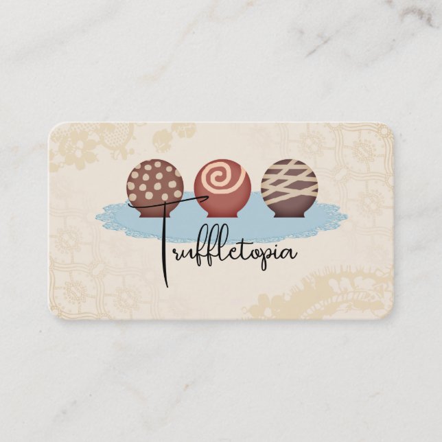 truffles chocolate candy making baking business ca card (Front)