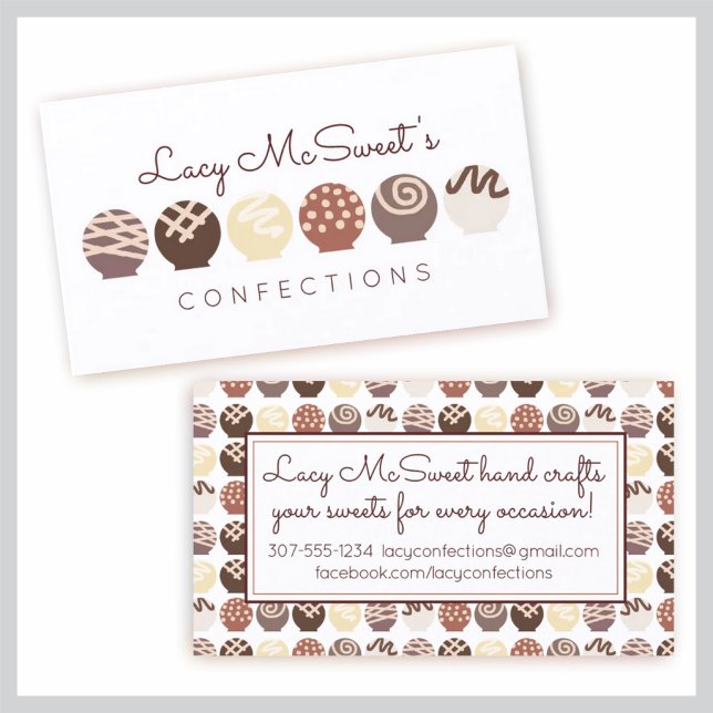 Truffles chocolates confections business card (Creator Uploaded)