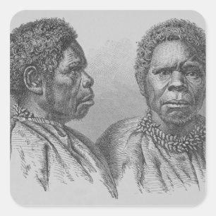 Truganina, the last Tasmanian woman Square Sticker