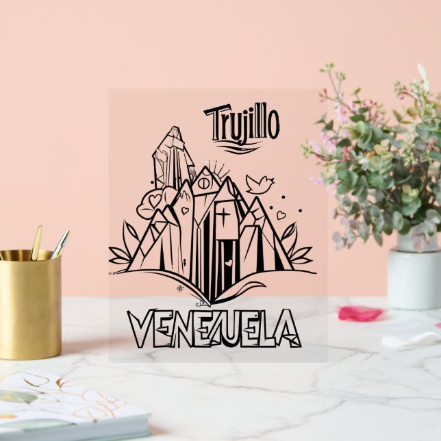 Trujillo Venezuela artistic design | Virgen Paz Acrylic Sign (Wedding)