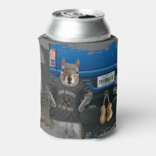 Truk Nutz - funny squirrel truck nuts Can Cooler
