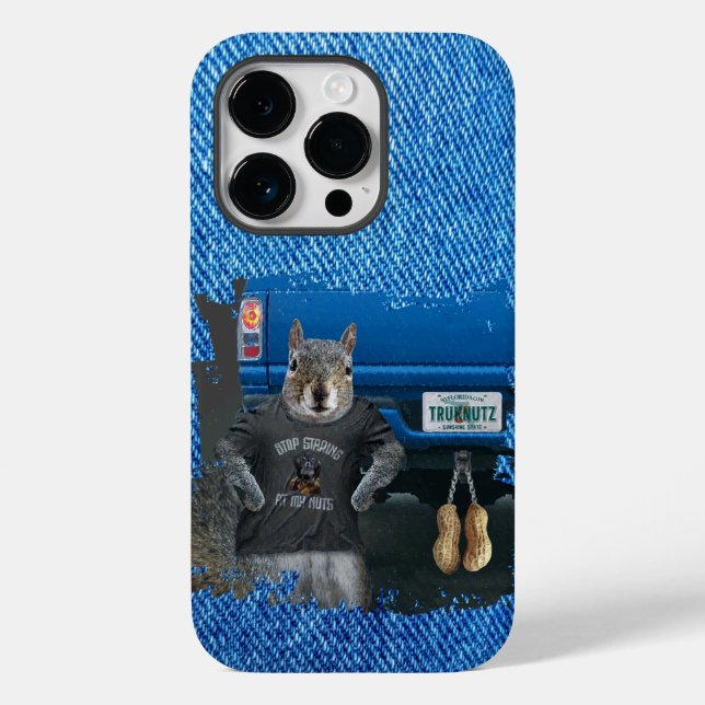 Truk Nutz - funny squirrel truck nuts Case-Mate iPhone Case (Back)