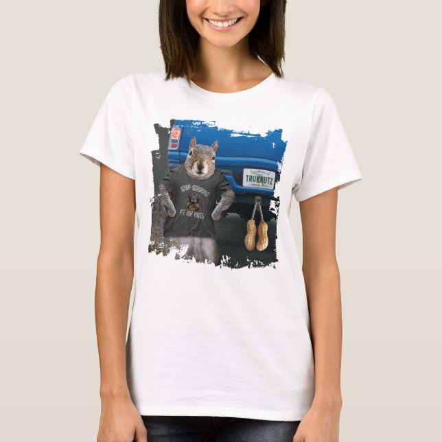 Truk Nutz - funny squirrel truck nuts T-Shirt (Front)