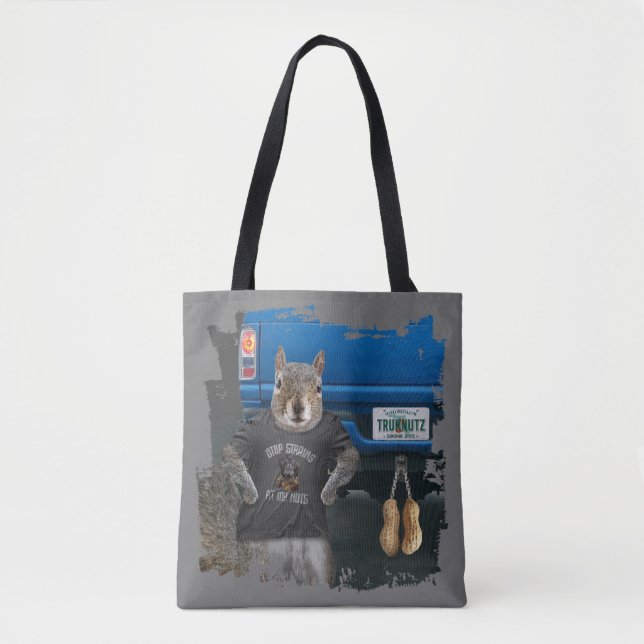 Truk Nutz - funny squirrel truck nuts Tote Bag (Front)