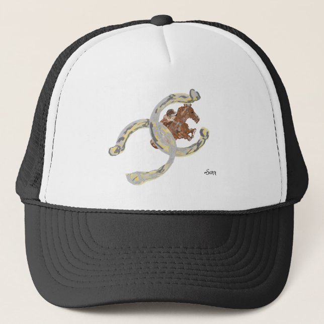 Truker Hat  :  Lucky Horse Shoe (Front)