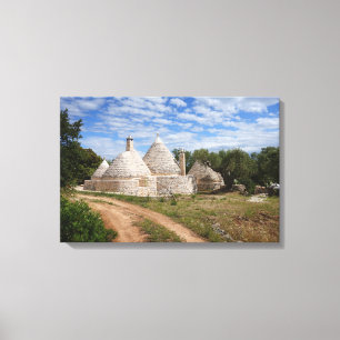Trulli houses in Puglia/Apulia Canvas Print