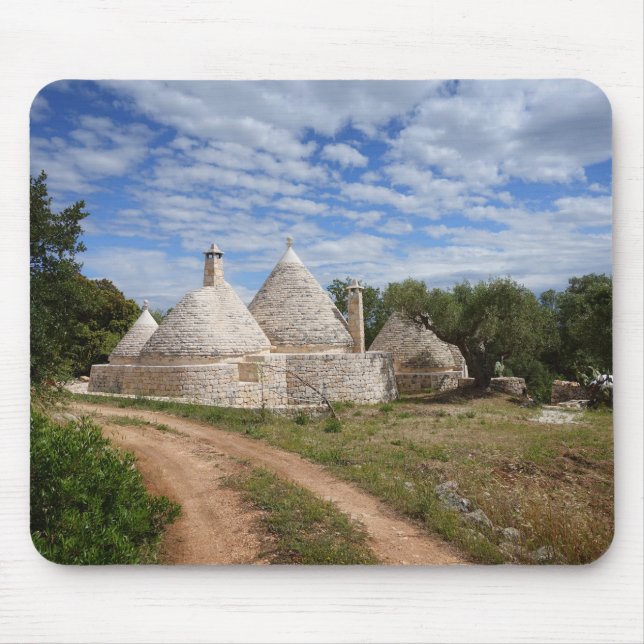 Trulli houses in Puglia/Apulia Mouse Mat (Front)