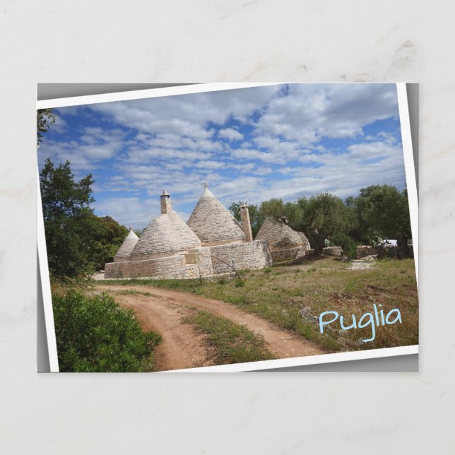 Trulli houses in Puglia/Apulia Postcard (Front)