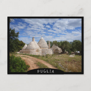 Trulli houses in Puglia/Apulia Postcard
