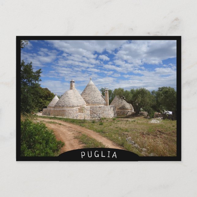 Trulli houses in Puglia/Apulia Postcard (Front)