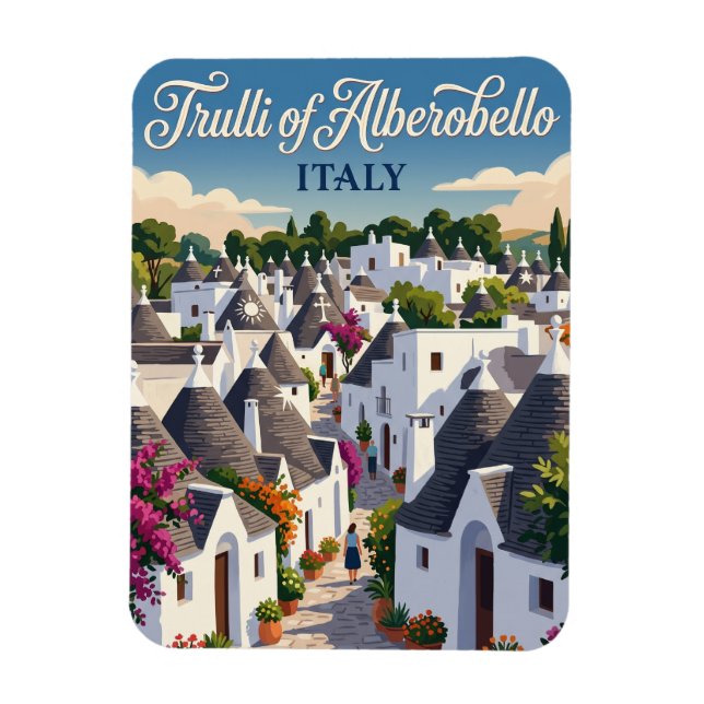 Trulli of Alberobello Italy Magnet (Vertical)