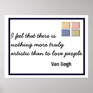 Truly Artistic - Van Gogh quote - art print
