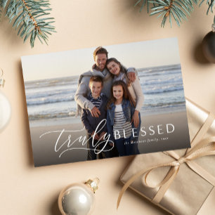 Truly blessed Christmas religious holiday card