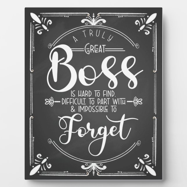 Truly great boss thank  you plaque (Front)