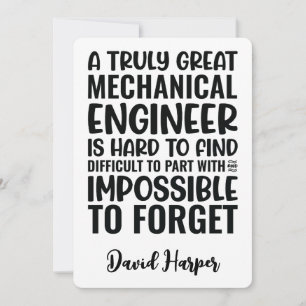 Truly Great Mechanical Engineer Appreciation Invitation