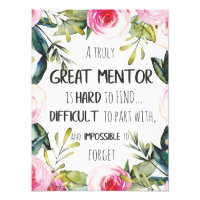 Truly Great mentor Gift Mentor Appreciation Quote