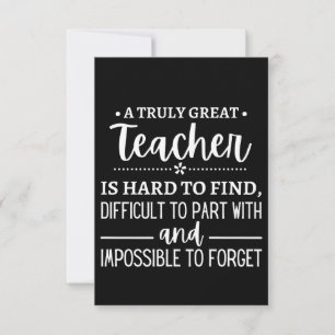 Truly Great Teacher Card