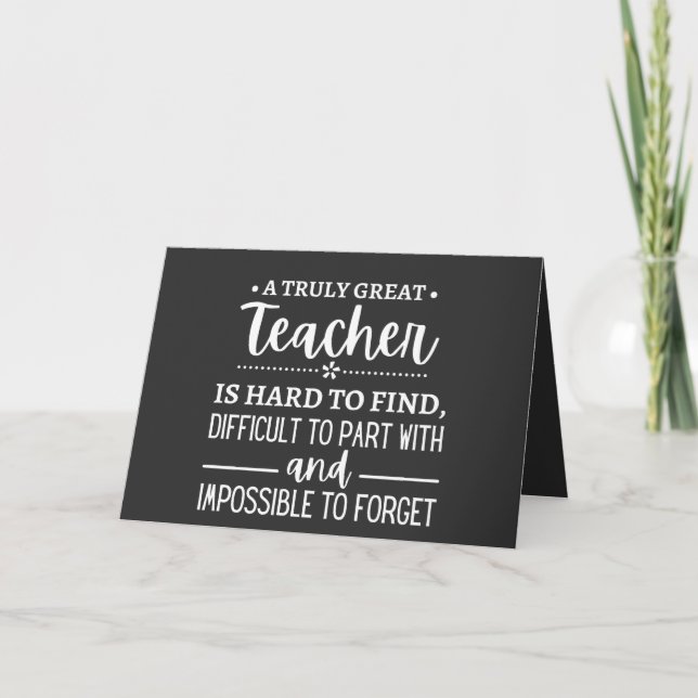Truly Great Teacher Holiday Card (Front)