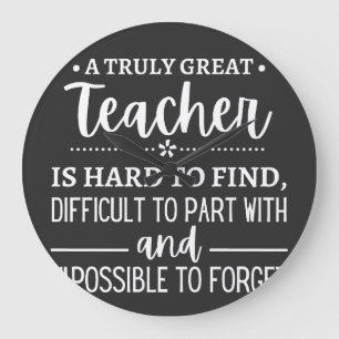 Truly Great Teacher Large Clock