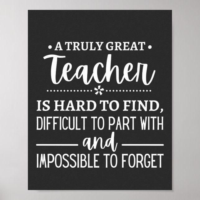 Truly Great Teacher Poster (Front)