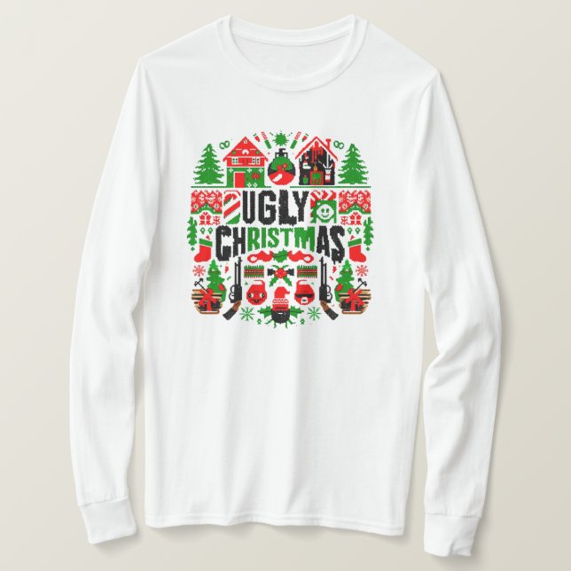 Truly Really Ugly Christmas T-Shirt (Design Front)