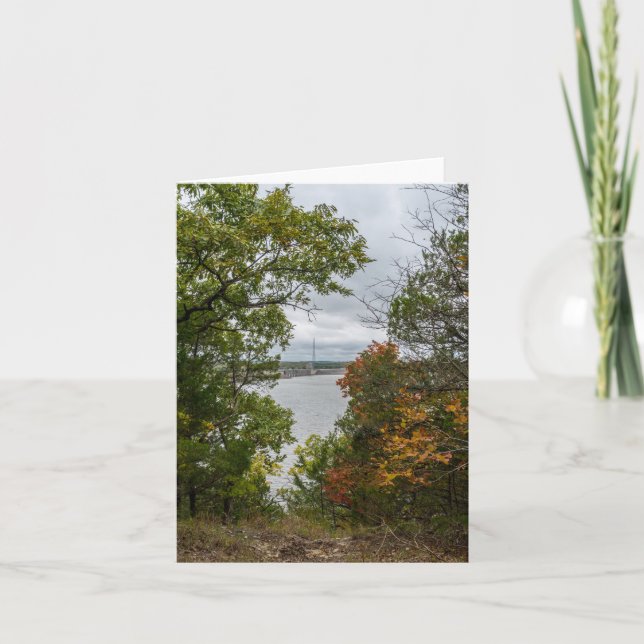 Truman Dam Autumn Framed Card (Front)