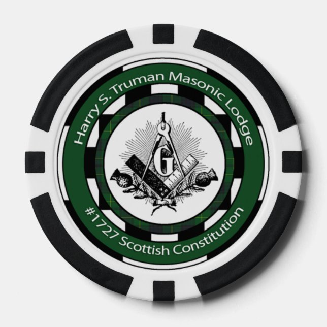 Truman Lodge #1727 Poker Chips (Front)