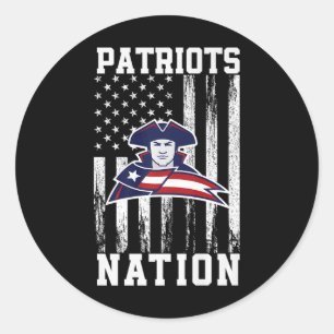 Truman Patriots Logo Nation Hs Classic Round Sticker