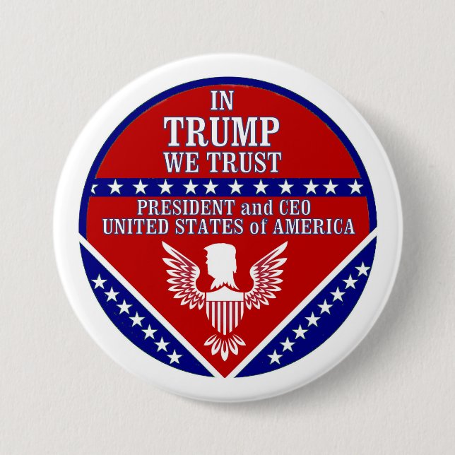 Trump '16 7.5 cm round badge (Front)