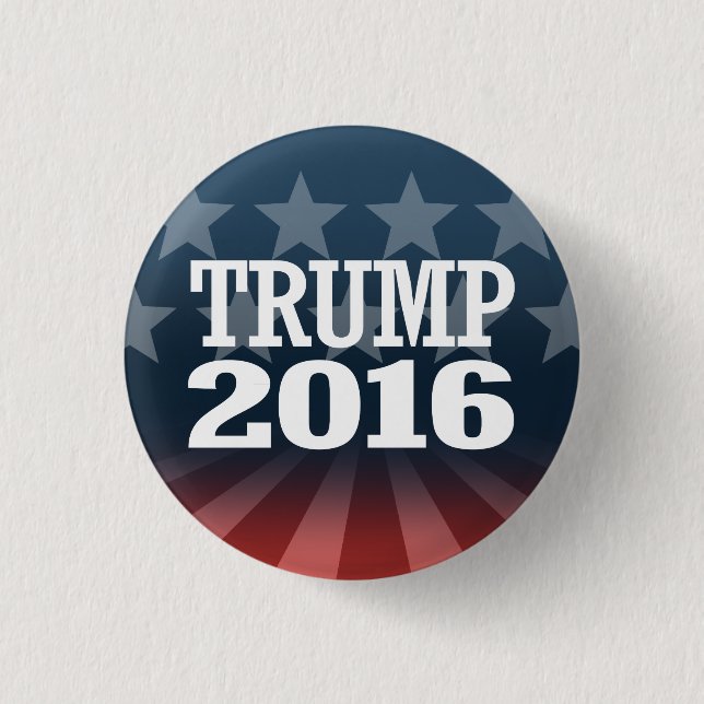 TRUMP 2016 3 CM ROUND BADGE (Front)
