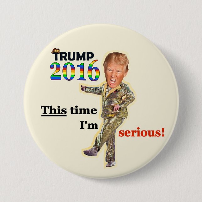 Trump 2016 7.5 cm round badge (Front)