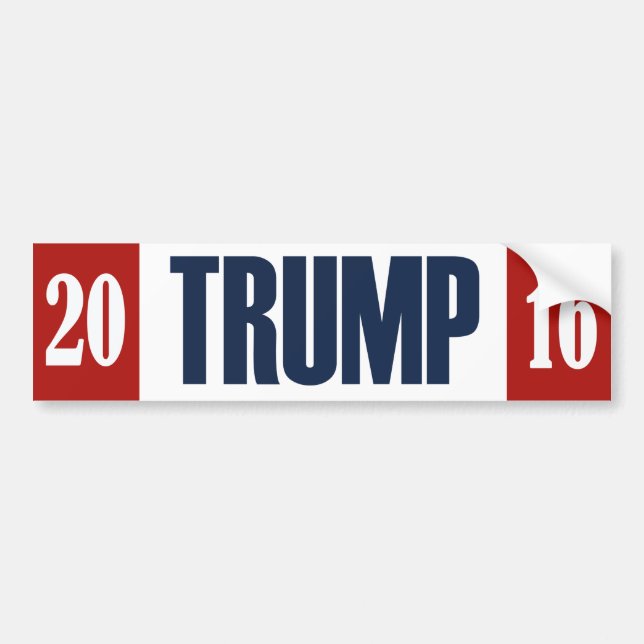 Trump 2016 Block Campaign Bumper -.png Bumper Sticker (Front)