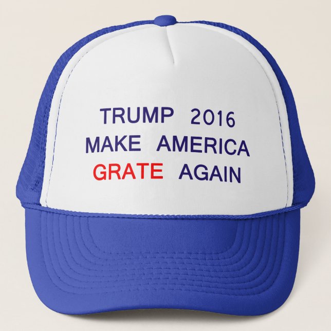 Trump 2016 Funny Parody Trucker Hat (Front)