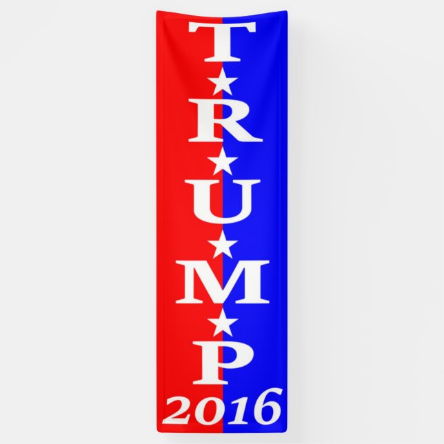 TRUMP 2016 - Red, White & Blue Banner (Vertical)