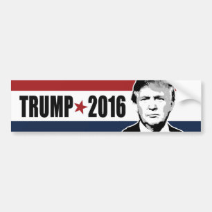 Trump 2016 Star Red White and Blue Bumper - copy.p Bumper Sticker