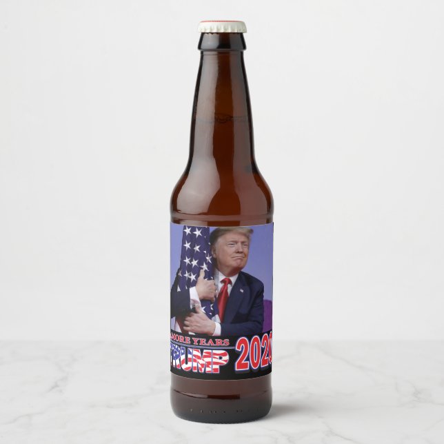 Trump 2020 - 4 more years beer bottle label (Front)