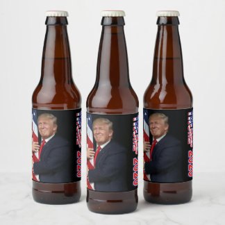 Trump 2020 4 More Years Beer Bottle Label