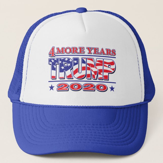 Trump 2020 4 More Years Trucker Hat (Front)