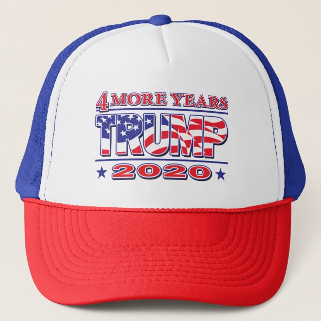 Trump 2020 4 More Years Trucker Hat (Front)