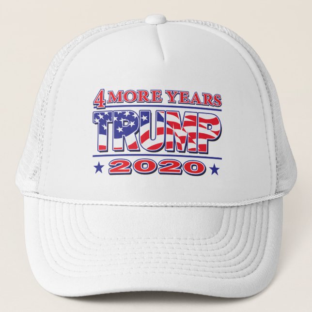 Trump 2020 4 More Years Trucker Hat (Front)