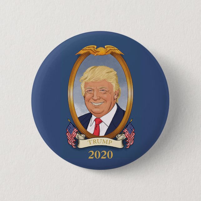 Trump 2020 6 cm round badge (Front)