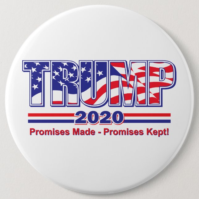 TRUMP 2020 6 CM ROUND BADGE (Front)