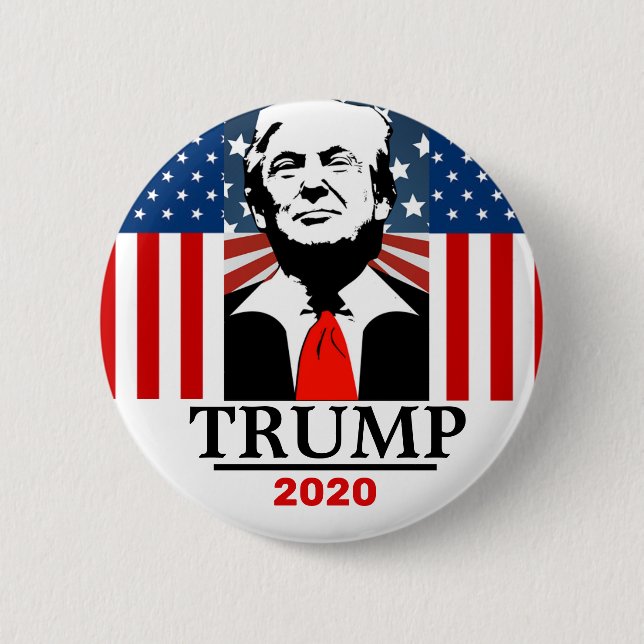 TRUMP 2020 6 CM ROUND BADGE (Front)