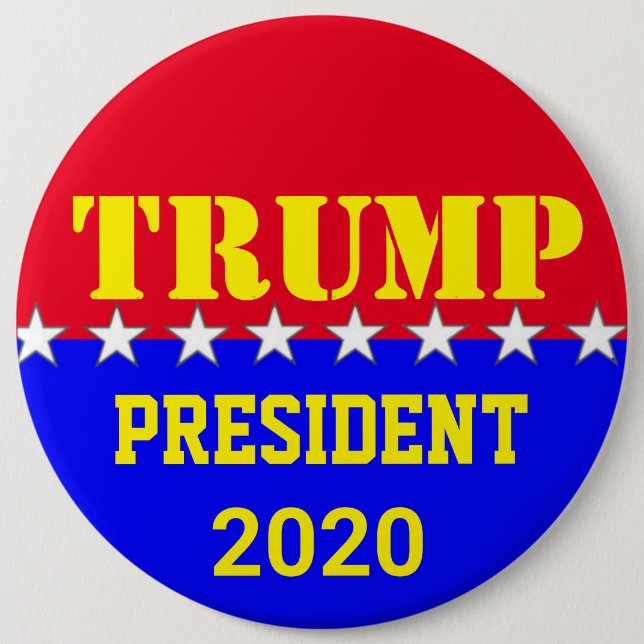 TRUMP 2020 6 CM ROUND BADGE (Front)