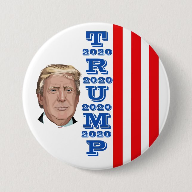 TRUMP 2020 7.5 CM ROUND BADGE (Front)