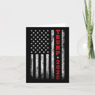 Trump 2020 American Flag Vintage Card