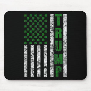 Trump 2020 American Flag Vintage St. Patricks Day Mouse Mat