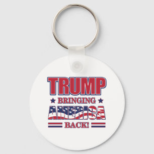 Trump 2020 Bringing America Back Key Ring
