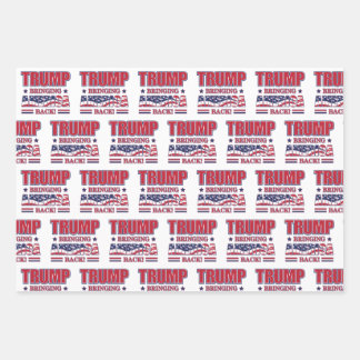 Trump 2020 - Bringing America Back Wrapping Paper Sheet