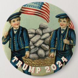 TRUMP 2020 BUILD THAT WALL 6 CM ROUND BADGE
